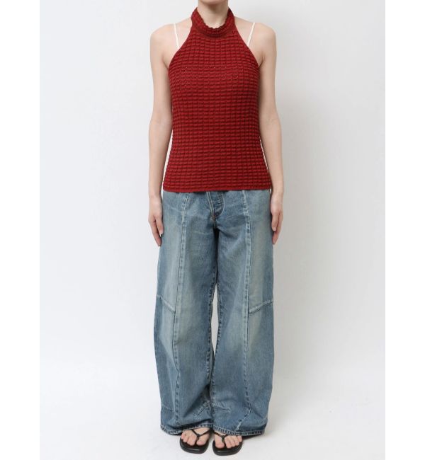 Ungrid「ホルターネックデザインニット」|タンクトップ|