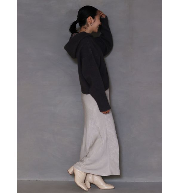 LAGUNAMOON「CHNラクーンショートニットパーカー」|ニット・セーター|