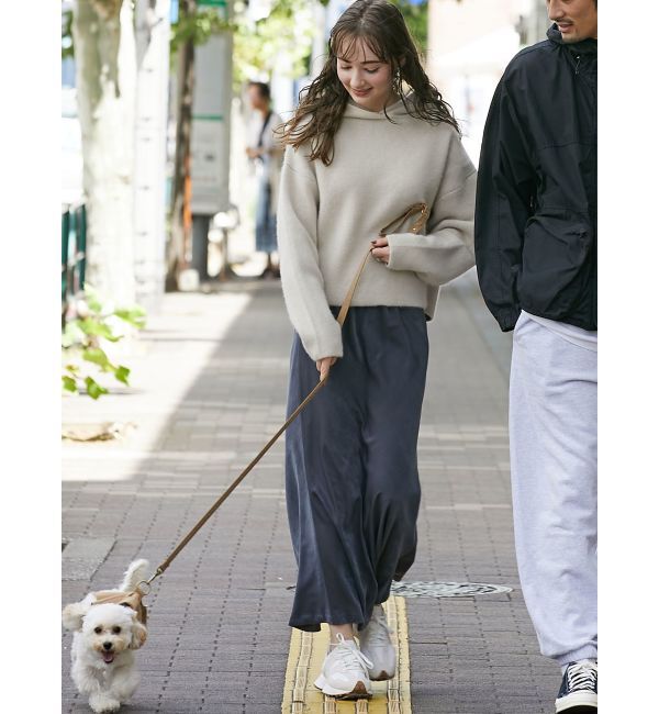 LAGUNAMOON「CHNラクーンショートニットパーカー」|ニット・セーター|