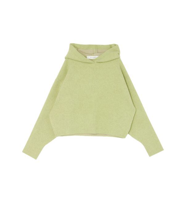 LAGUNAMOON「CHNラクーンショートニットパーカー」|ニット・セーター|ライトグリーン