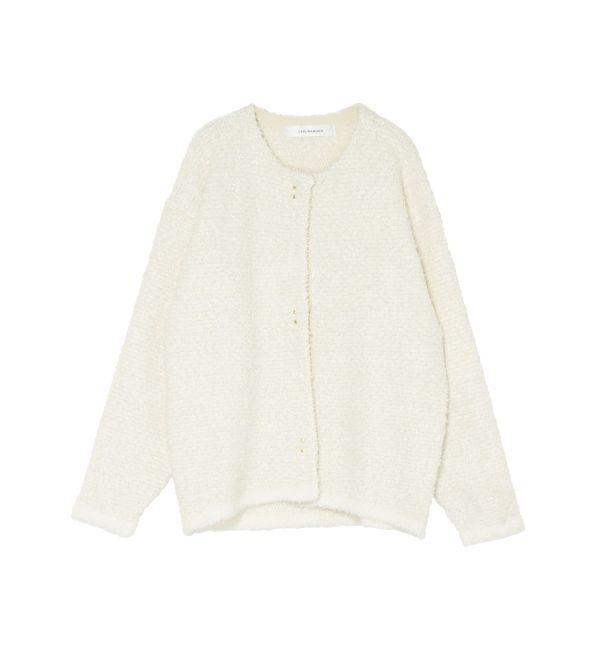 LAGUNAMOON「ラメツイードニットカーディガン」|カーディガン|ホワイト