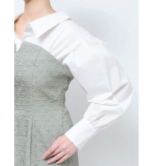 LAGUNAMOON「シャツドッキングエンボスワンピース」|ワンピース|