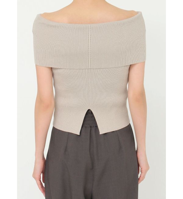 LAGUNAMOON「オフショルダーリブニットプルオーバー」|ニット・セーター|