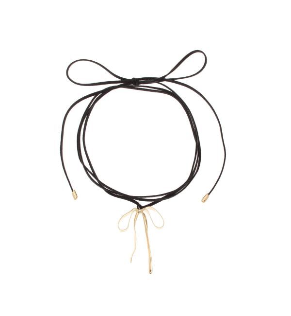 LAGUNAMOON「メタルリボンチョーカー」|ネックレス|ゴールド