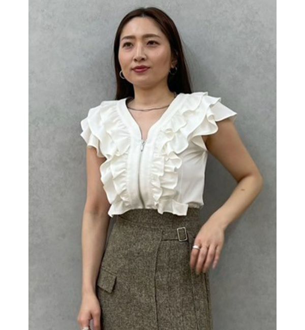 LAGUNAMOON「WZIPフリルブラウス」|シャツ・ブラウス|