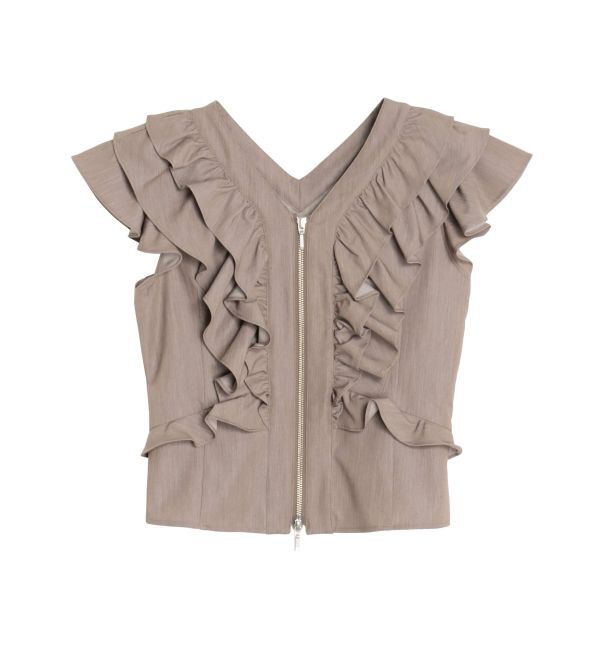 LAGUNAMOON「WZIPフリルブラウス」|シャツ・ブラウス|