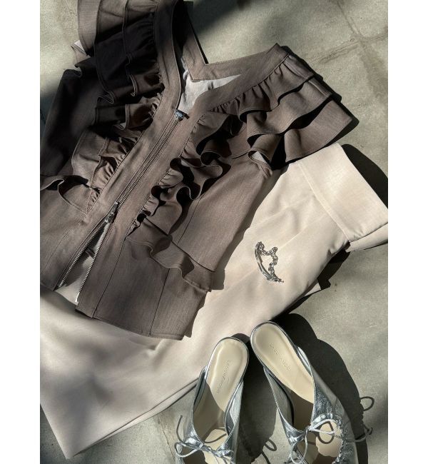 LAGUNAMOON「WZIPフリルブラウス」|シャツ・ブラウス|