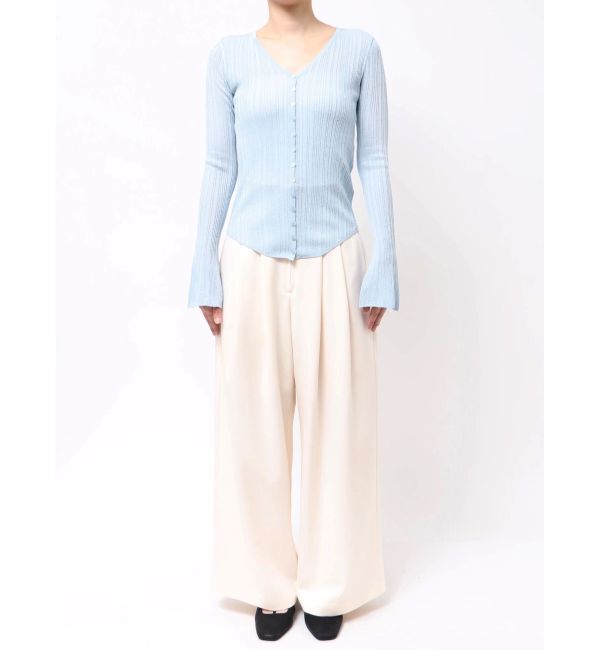 LAGUNAMOON「2WAYランダムリブシアーニットカーデ」|カーディガン|