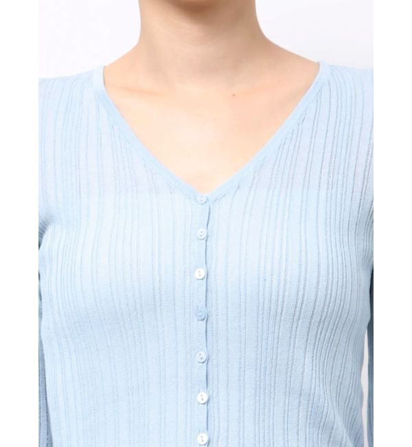 LAGUNAMOON「2WAYランダムリブシアーニットカーデ」|カーディガン|