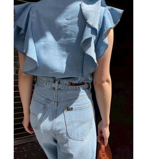 LAGUNAMOON「【Leeコラボ】Vネックフリルタックブラウス」|シャツ・ブラウス|