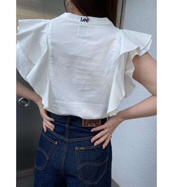 LAGUNAMOON「【Leeコラボ】Vネックフリルタックブラウス」|シャツ・ブラウス|