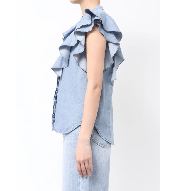 LAGUNAMOON「【Leeコラボ】Vネックフリルタックブラウス」|シャツ・ブラウス|