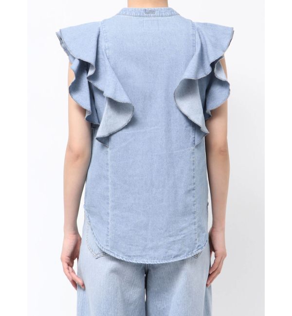 LAGUNAMOON「【Leeコラボ】Vネックフリルタックブラウス」|シャツ・ブラウス|