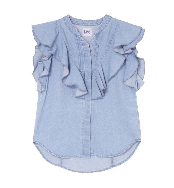 LAGUNAMOON「【Leeコラボ】Vネックフリルタックブラウス」|シャツ・ブラウス|