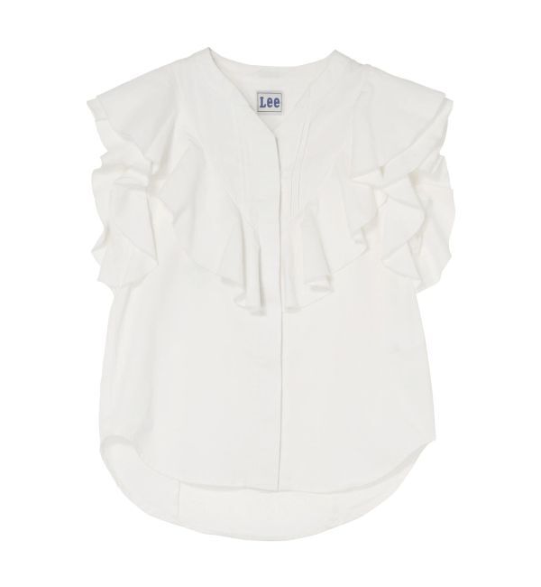LAGUNAMOON「【Leeコラボ】Vネックフリルタックブラウス」|シャツ・ブラウス|