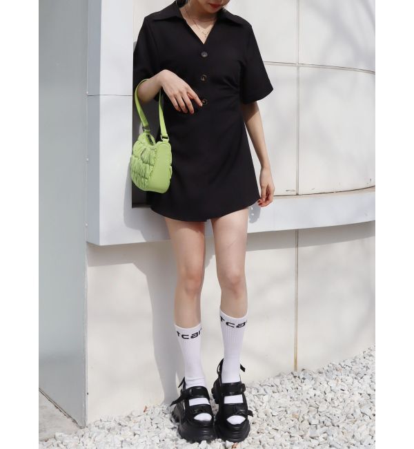 EVRIS「シャツミニワンピース」|ワンピース|