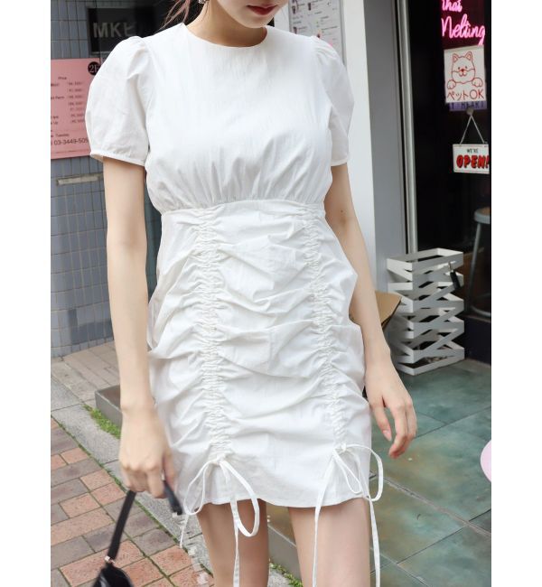 EVRIS「【WEB限定】ドロストミニワンピース」|ワンピース|