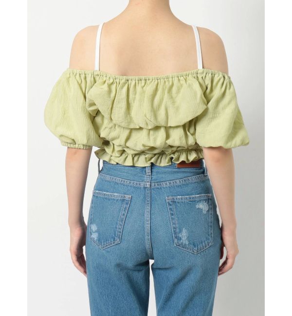 EVRIS「パフスリーブショートトップス」|シャツ・ブラウス|