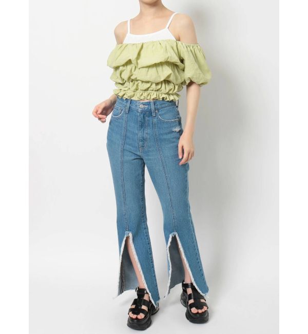 EVRIS「パフスリーブショートトップス」|シャツ・ブラウス|