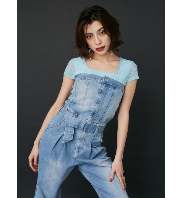 EVRIS「デニムオールインワン」|オールインワン|