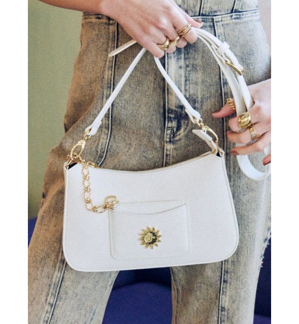 EVRIS「ミラーセットチェーンBAG」|ショルダー・メッセンジャー|ホワイト