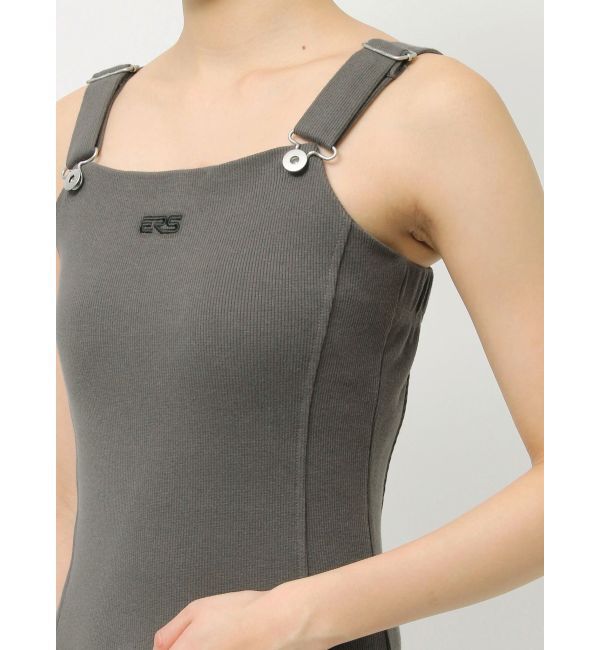 EVRIS「ワンポイントリブジャンスカ」|ジャンパースカート|