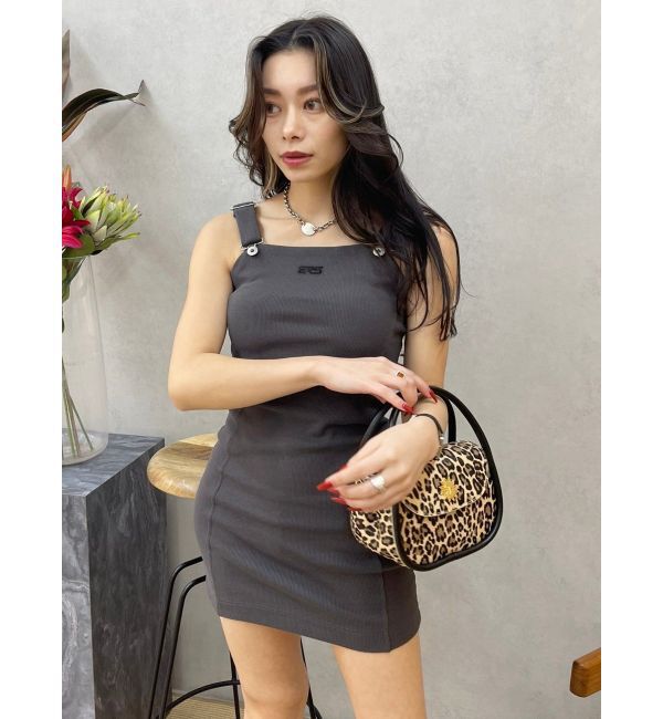 EVRIS「ワンポイントリブジャンスカ」|ジャンパースカート|