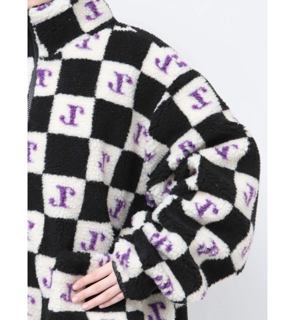 jouetie「パターンボアジャケット」|ブルゾン・スタジャン|