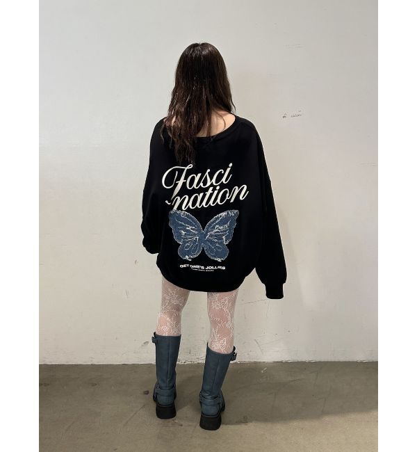 jouetie「バタフライドッキングスウェット」|スウェット・ジャージ|