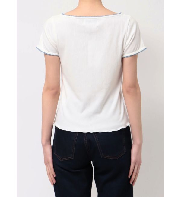 jouetie「クロスレースドッキングTシャツ」|Tシャツ・カットソー|