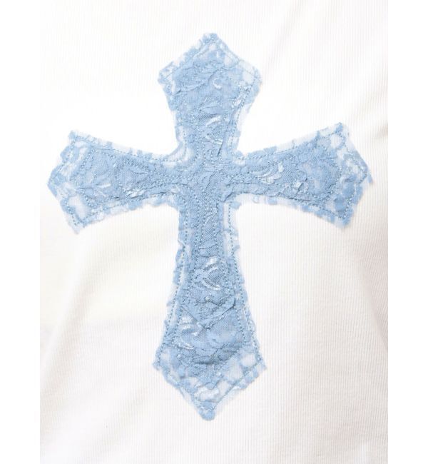 jouetie「クロスレースドッキングTシャツ」|Tシャツ・カットソー|