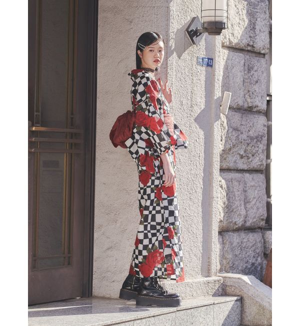 jouetie「【jouetieオリジナル】ローズチェッカーセパレート浴衣セット」|その他|