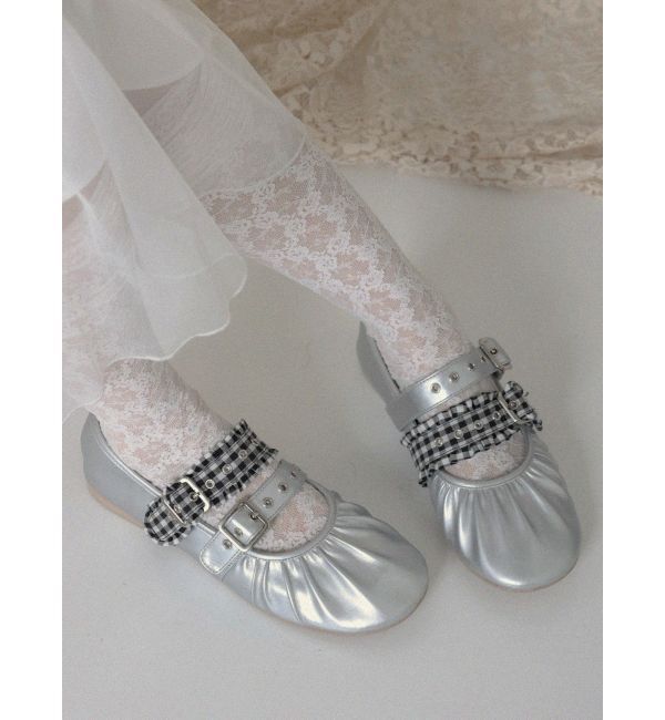 merry jenny「checkベルトバレエシューズ」|バレエシューズ|