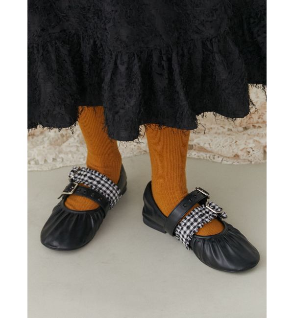 merry jenny「checkベルトバレエシューズ」|バレエシューズ|