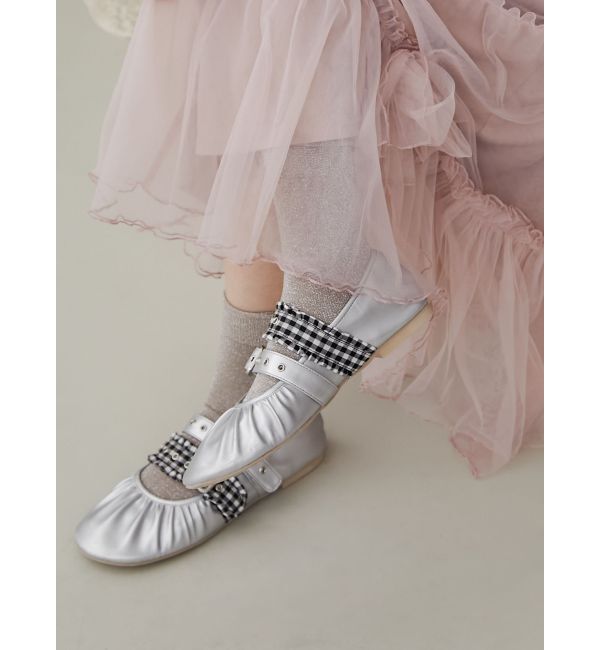 merry jenny「checkベルトバレエシューズ」|バレエシューズ|