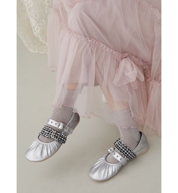 merry jenny「checkベルトバレエシューズ」|バレエシューズ|