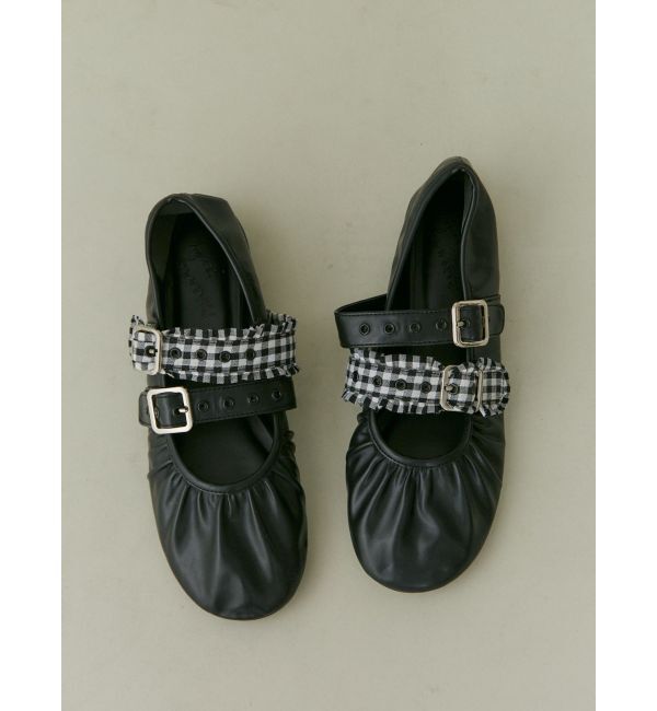 merry jenny「checkベルトバレエシューズ」|バレエシューズ|