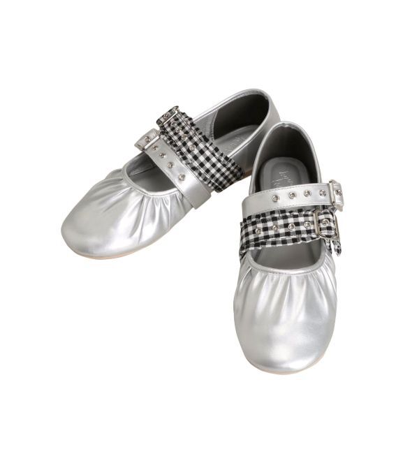 merry jenny「checkベルトバレエシューズ」|バレエシューズ|