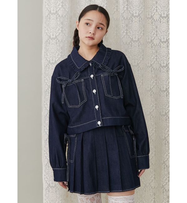 merry jenny「リボンポケットデニムジャケット【セットアップ着用可能】」|その他|