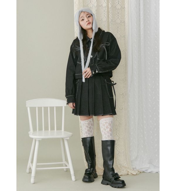 merry jenny「リボンポケットデニムジャケット【セットアップ着用可能】」|その他|