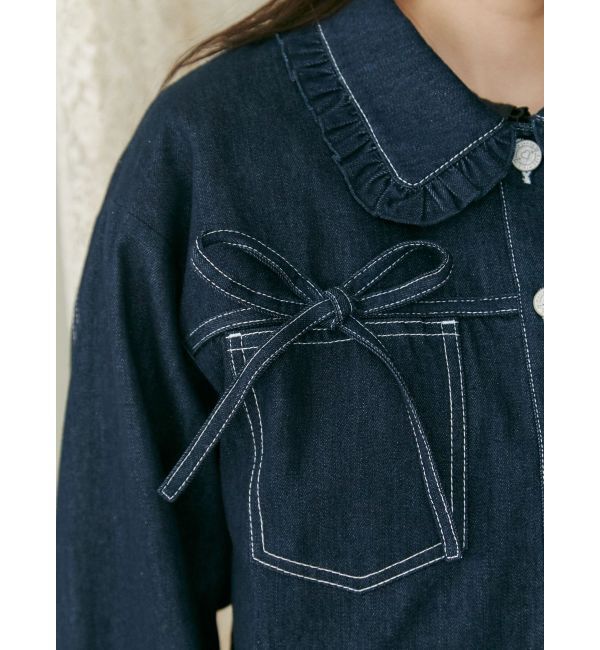 merry jenny「リボンポケットデニムジャケット【セットアップ着用可能】」|その他|