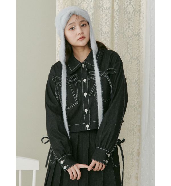 merry jenny「リボンポケットデニムジャケット【セットアップ着用可能】」|その他|
