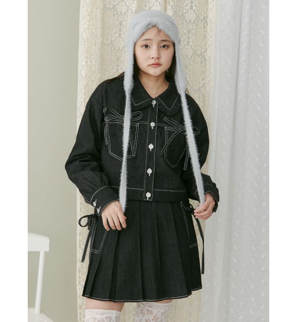 merry jenny「リボンポケットデニムジャケット【セットアップ着用可能】」|その他|