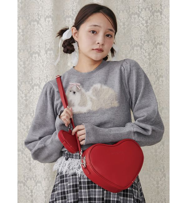 merry jenny「doubleハートショルダーバッグ」|ショルダー・メッセンジャー|