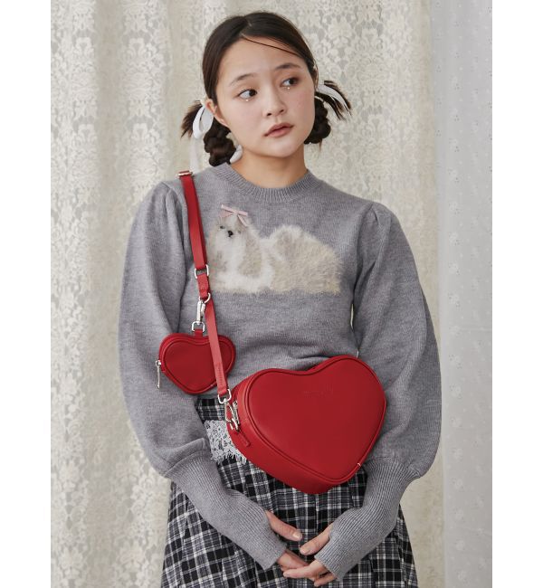 merry jenny「doubleハートショルダーバッグ」|ショルダー・メッセンジャー|