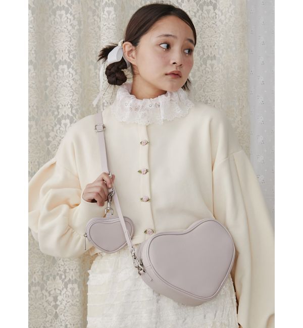 merry jenny「doubleハートショルダーバッグ」|ショルダー・メッセンジャー|