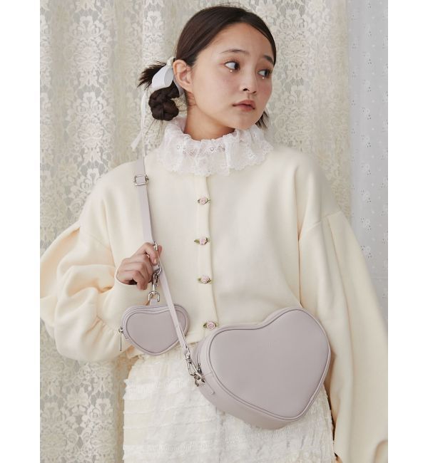 merry jenny「doubleハートショルダーバッグ」|ショルダー・メッセンジャー|