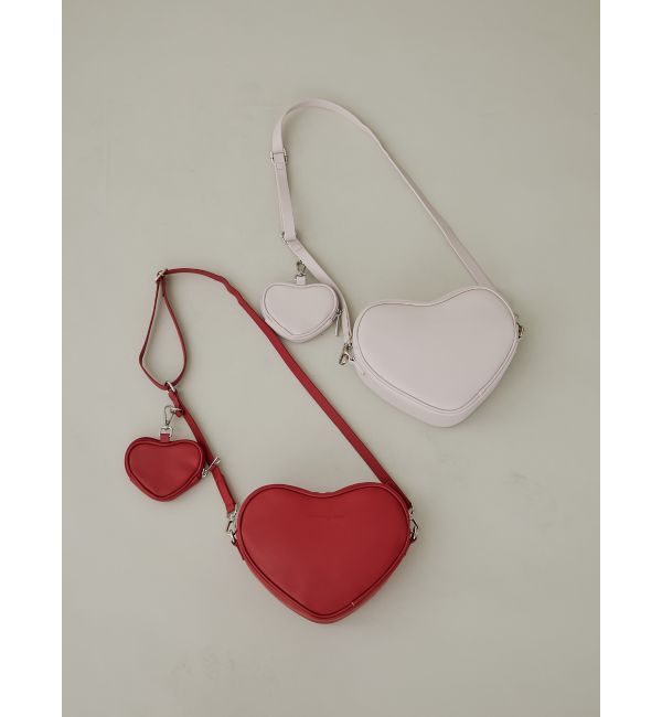 merry jenny「doubleハートショルダーバッグ」|ショルダー・メッセンジャー|ピンク