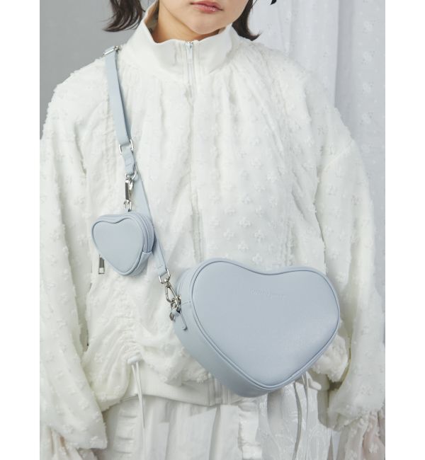merry jenny「doubleハートショルダーバッグ」|ショルダー・メッセンジャー|ブルー