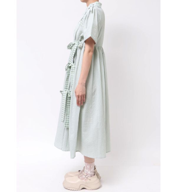 merry jenny「ギンガムチェックリボンドロストワンピース」|ワンピース|